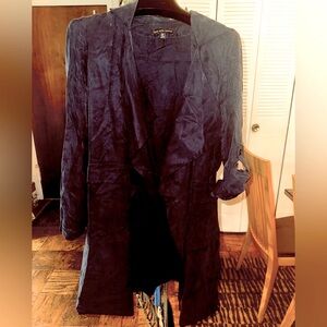 Sak’s Fifth Ave Stylish Blue Duster Coat